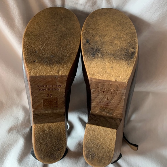 Free People gray & black 'Amber Orchard wooden heel Clogs' - Picture 6 of 10